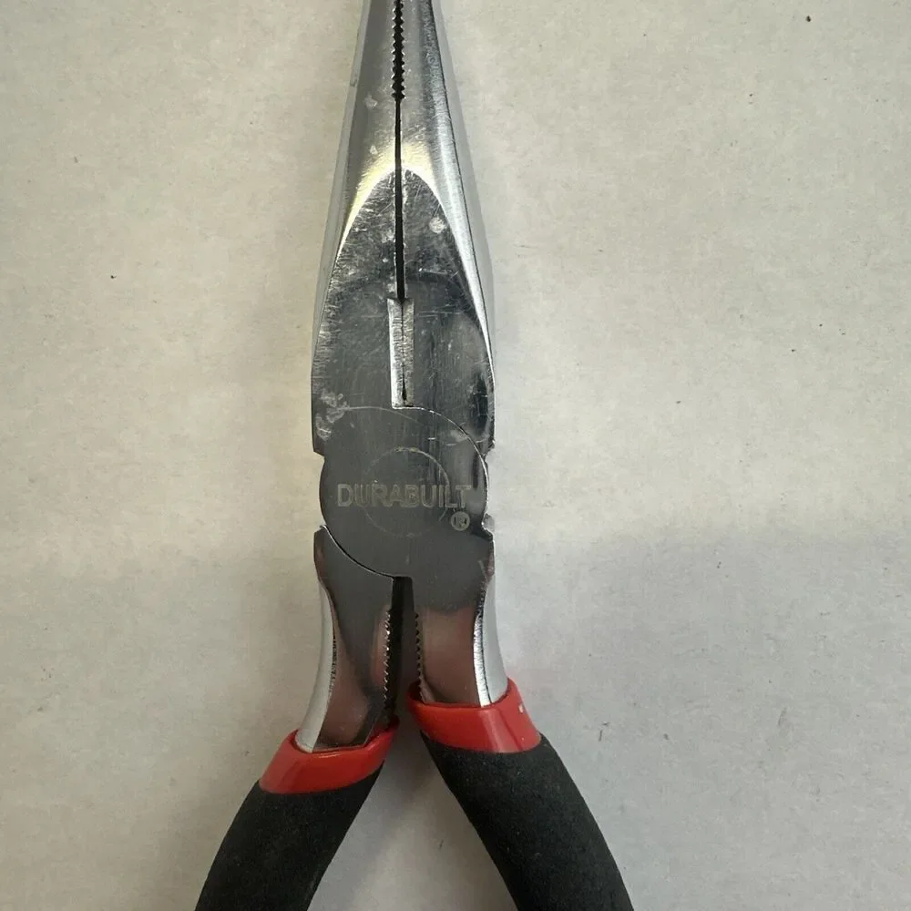 Durabuilt 8 inch Long Nose Pliers Heat Treated Steel Wire Cutter - Picture 2 of 7